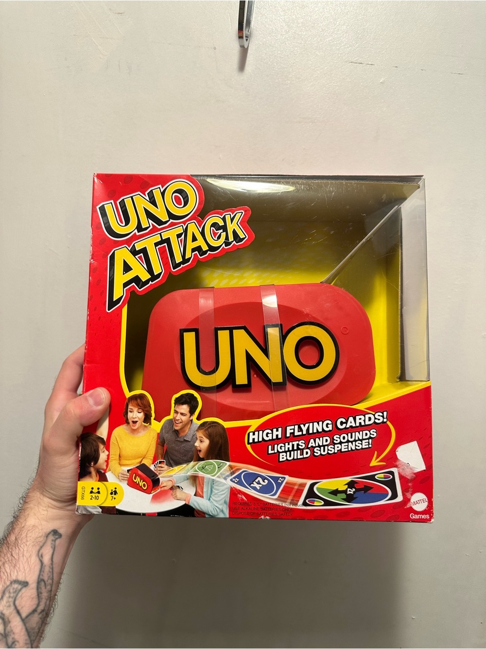 UNO Attack Electronic Card Game Mattel GTX66 Complete w/ Original Box